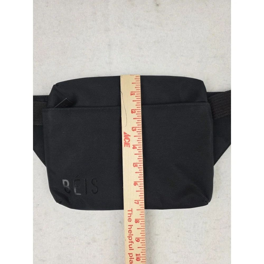 Beis Fanny Pack Sport Bag Black Crossbody Minimal Travel W/ Pacifier Holder